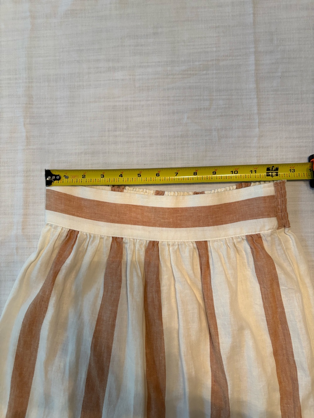 Madewell Striped Tiered Maxi Skirt in Cream and Tan - Picture 5 of 6